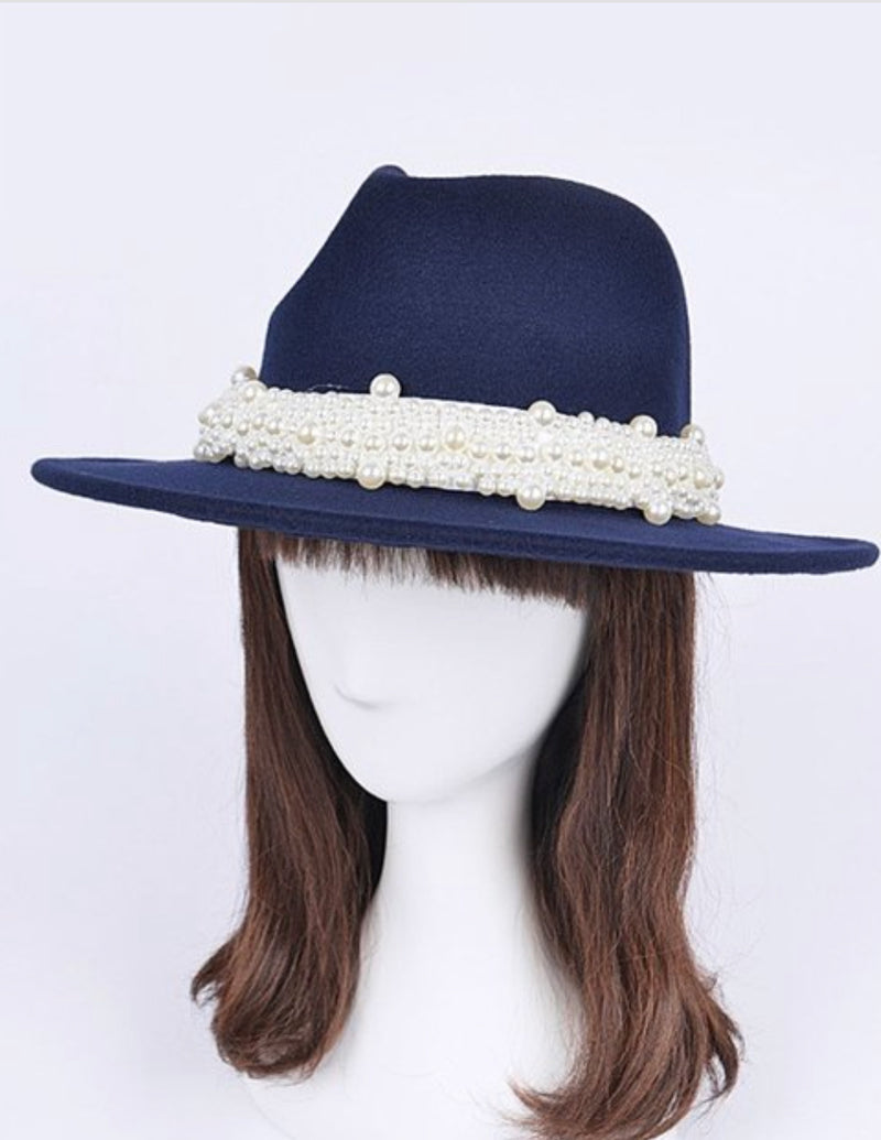 Pearly Fedora - Cherry Valentine Boutique